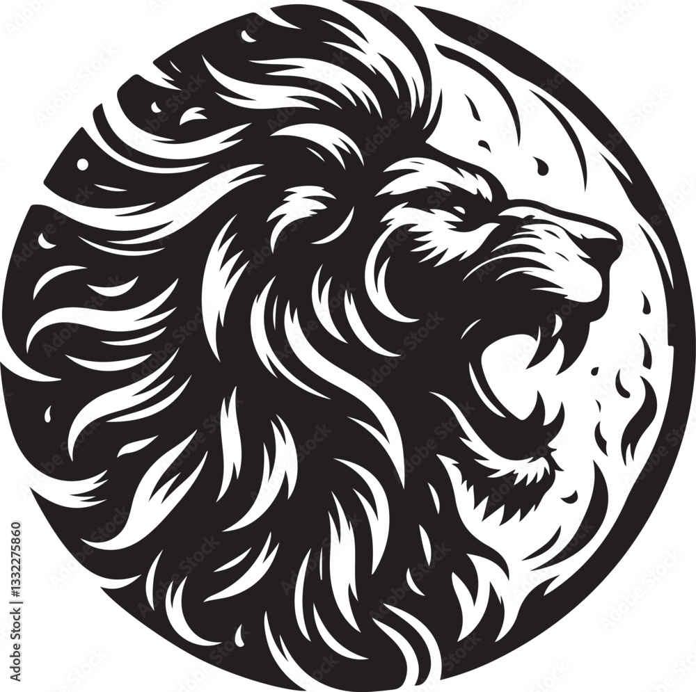 Roaring Lion Silhouette Art Roaring Lion Silhouette Art