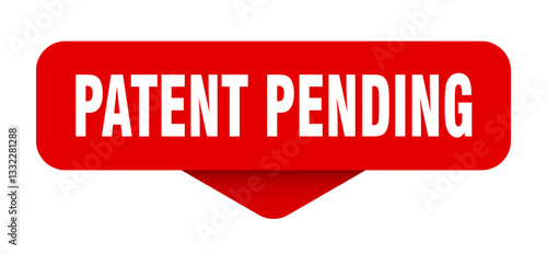 patent pending sticker. patent pending sign on transparent background