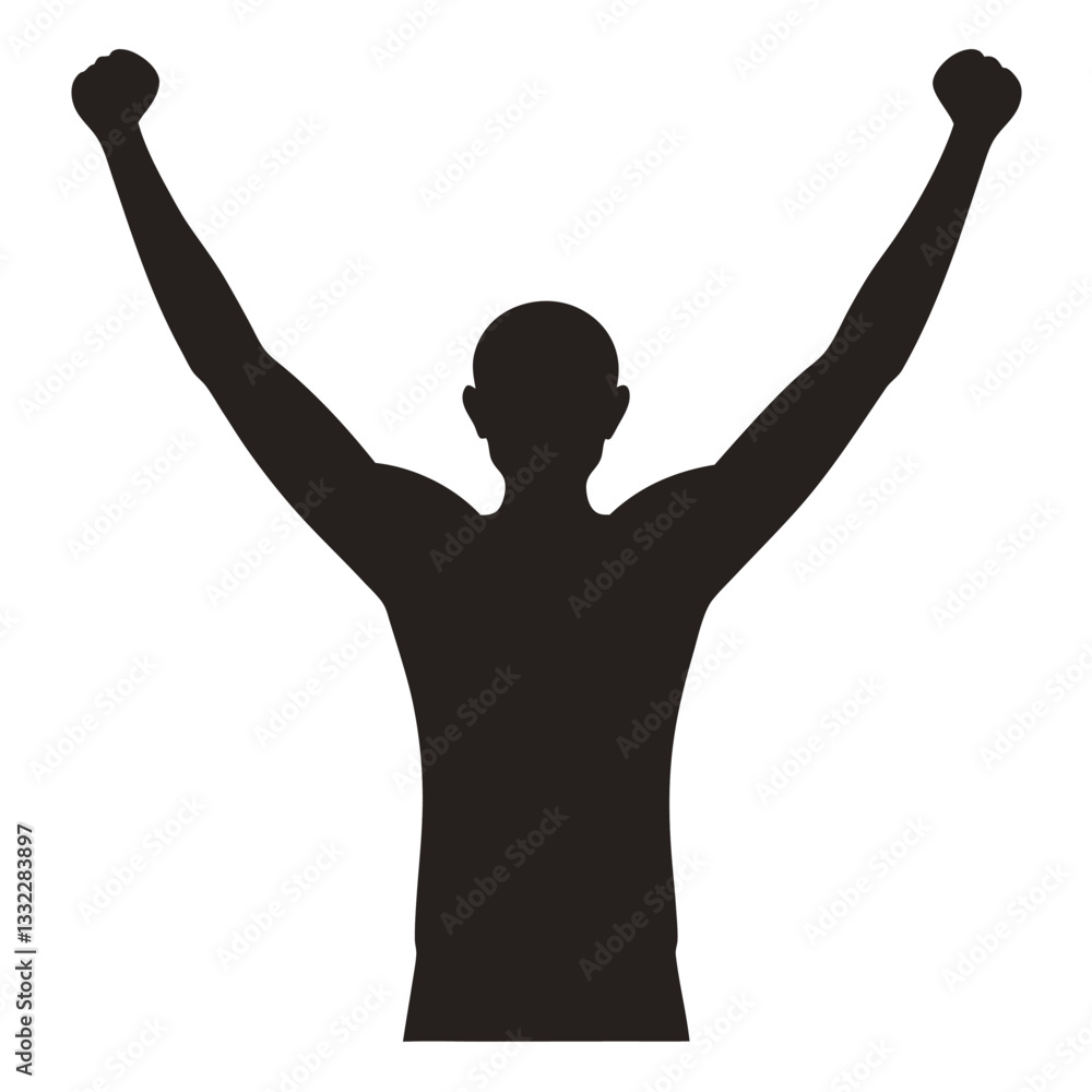 Minimalist Black Silhouette of a Sprinter Minimalist Black Silhouette of a Sprinter