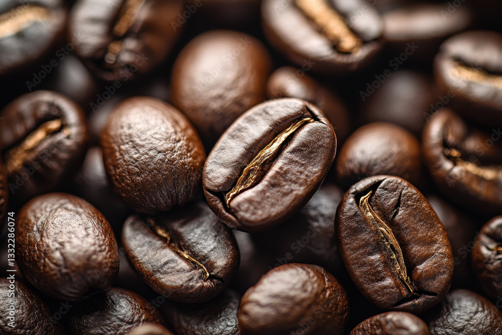 Coffee beans spilling out of a burlap sack onto a rustic wooden table. Sunlight creating warm shadows, emphasizing the rich brown hues and inviting aroma. Coffee beans spilling out of a burlap sack onto a rustic wooden table. Sunlight creating warm shadows, emphasizing the rich brown hues and inviting aroma.