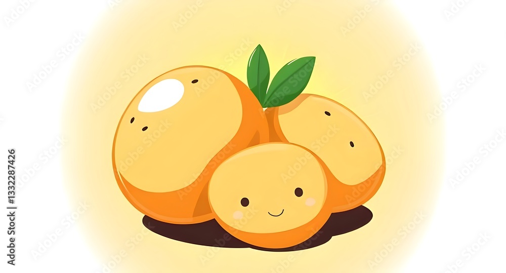 Fototapeta premium Cartoon Potato Illustration - Vegetable Design