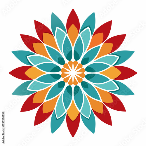 abstract petals forming a radial floral pattern