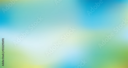 Light Blue and Green gradient vector blurred background. brand color green yellow and blue.