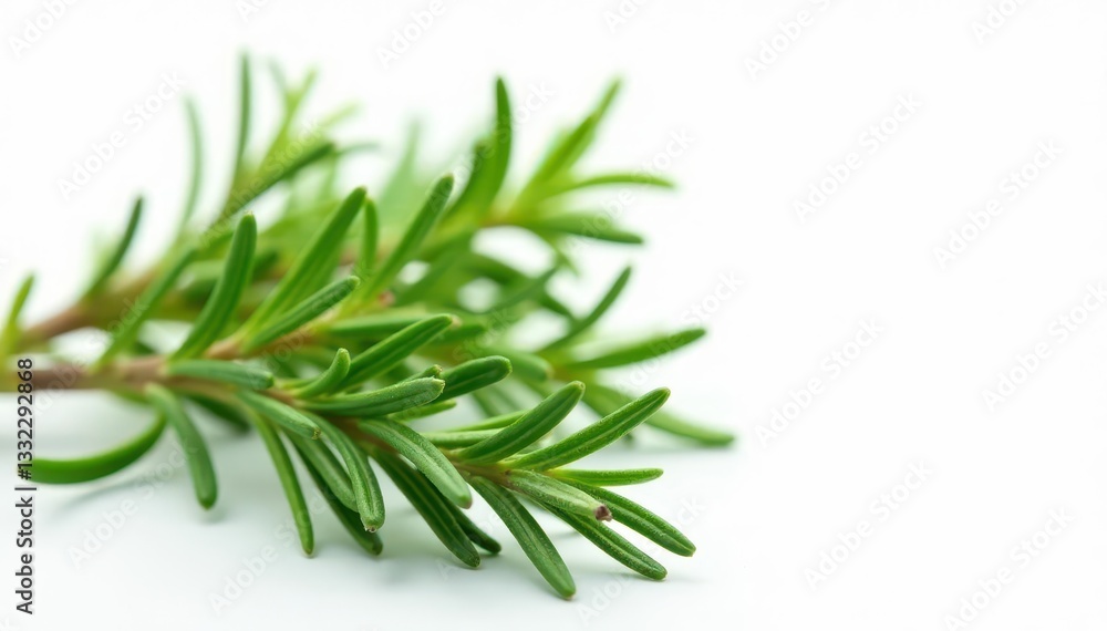 Fototapeta premium Fresh rosemary sprigs, culinary herb, alpha background, sprig, fresh, food