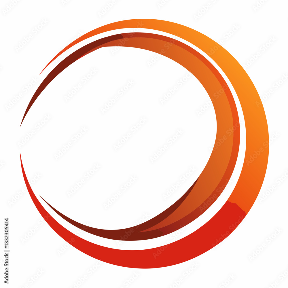 minimalist circle with dynamic swoosh accent minimalist circle with dynamic swoosh accent