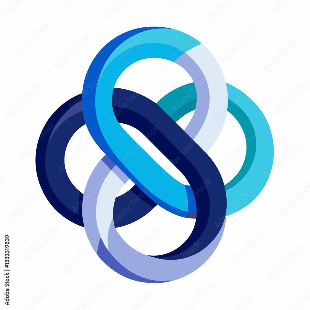 interlocking chain links forming a seamless loop interlocking chain links forming a seamless loop