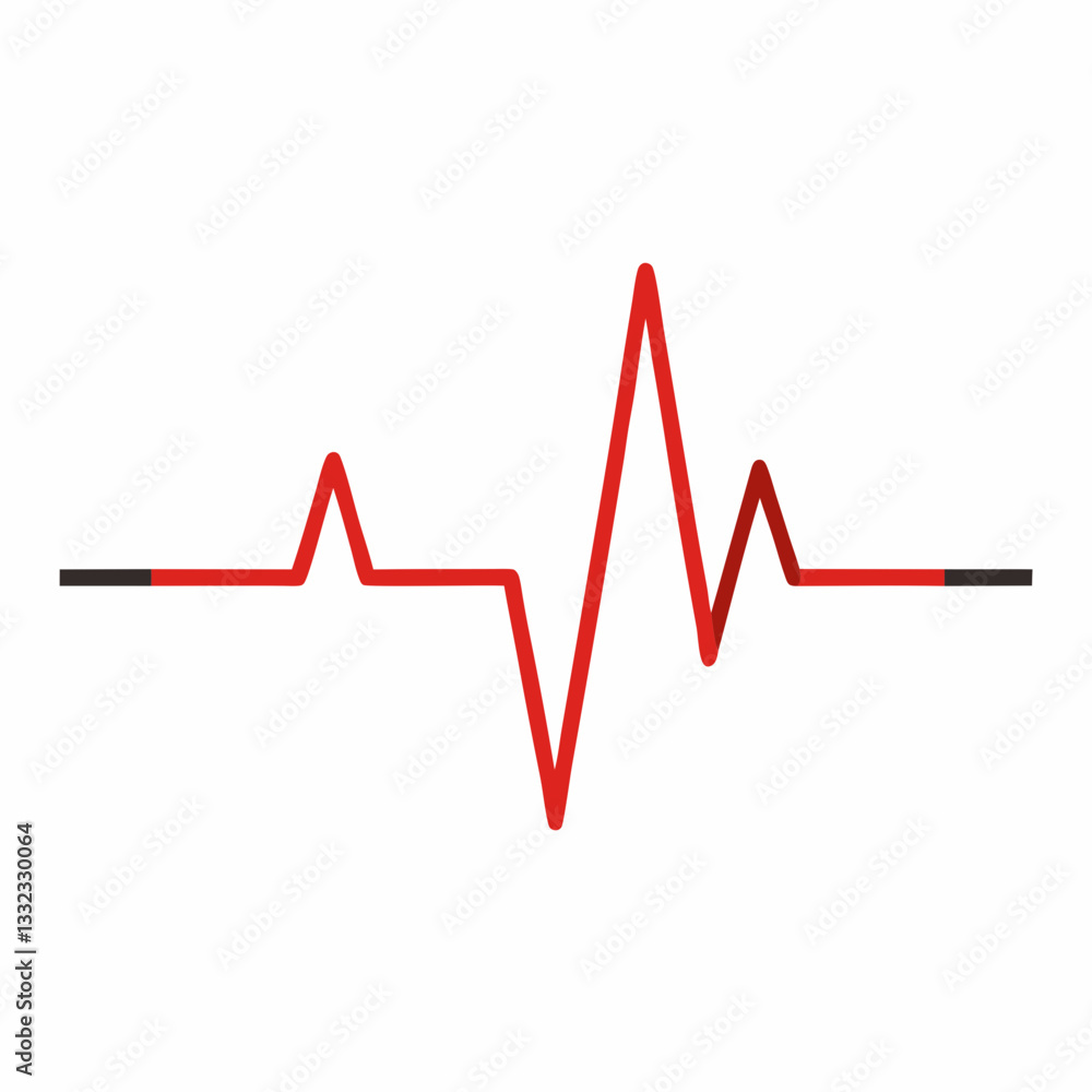 minimalist heartbeat line with smooth rhythm minimalist heartbeat line with smooth rhythm