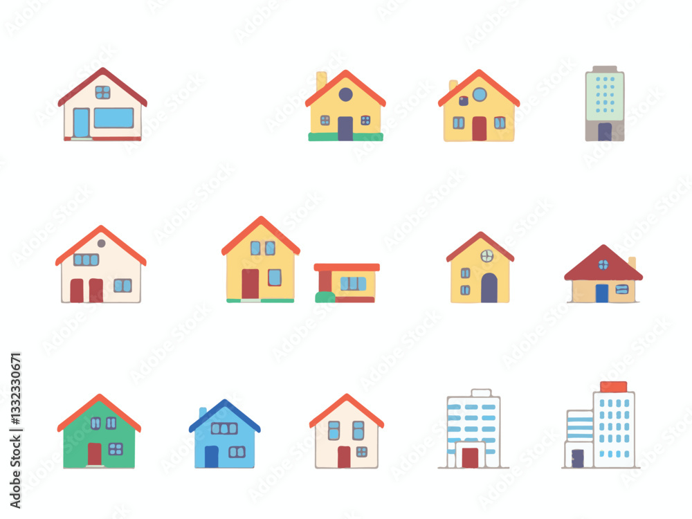 Houses icons set Houses icons set
