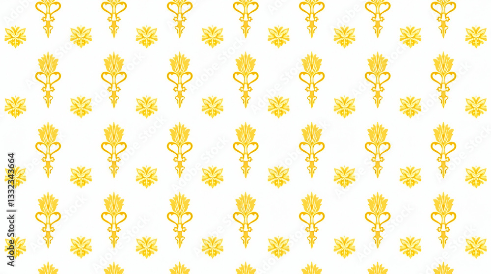 Luxurious Gold Buttercup Seamless Pattern for Upscale Designs Luxurious Gold Buttercup Seamless Pattern for Upscale Designs