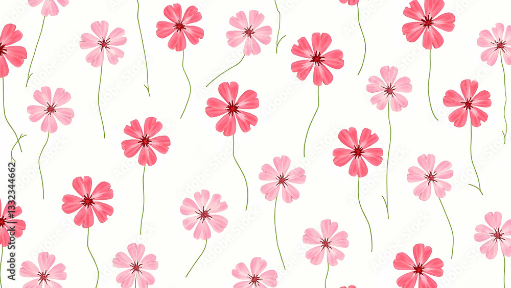 Vibrant Abstract Geranium Seamless Pattern for Modern Art Stock Vibrant Abstract Geranium Seamless Pattern for Modern Art Stock