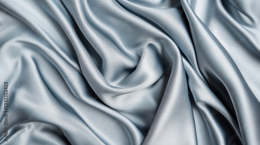 Obraz premium A piece of fabric with a silver color and a very smooth texture