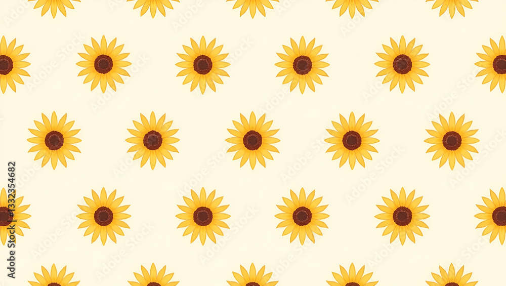 Romantic Sunflower Seamless Tile Pattern for Cozy Bedrooms Romantic Sunflower Seamless Tile Pattern for Cozy Bedrooms