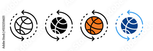 Rotate  Icon Set Multiple Style Collection