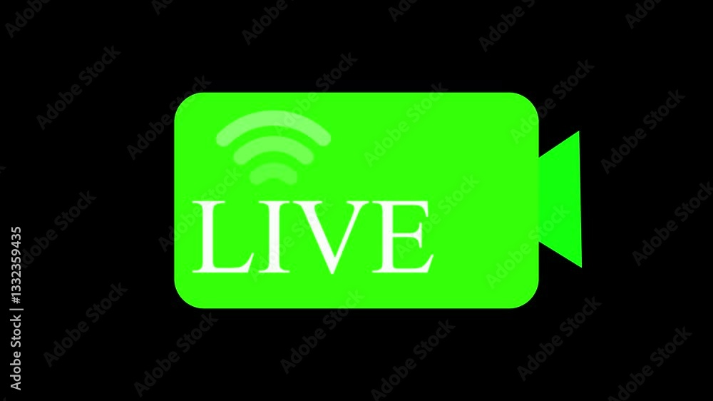 Animated Live Icon for On Air and Podcast Video Animated Live Icon for On Air and Podcast Video