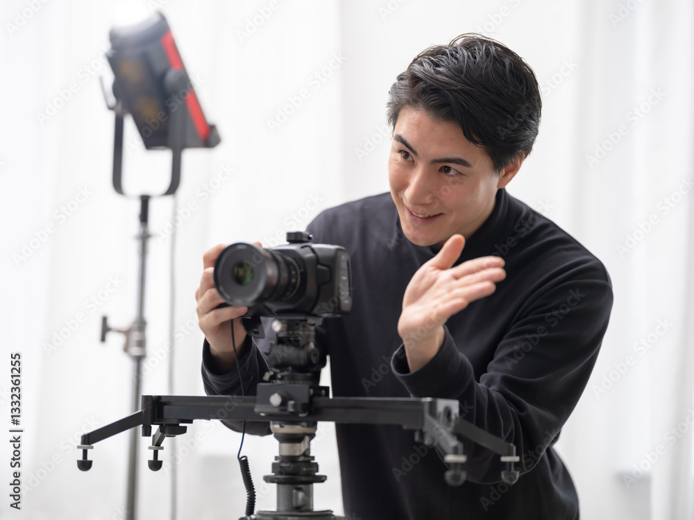 Fototapeta premium カメラマン・男性・動画