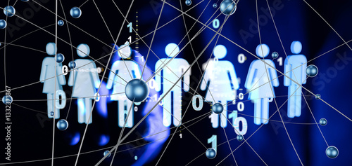 touching global network and...