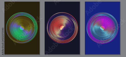 Wallpaper Mural circle gradient vector background assets, abstract vector background with colorful lights Torontodigital.ca
