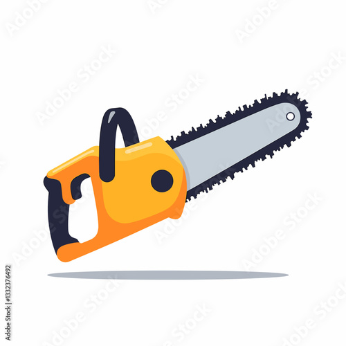 Power saw illustration, flat vector design, tool concept