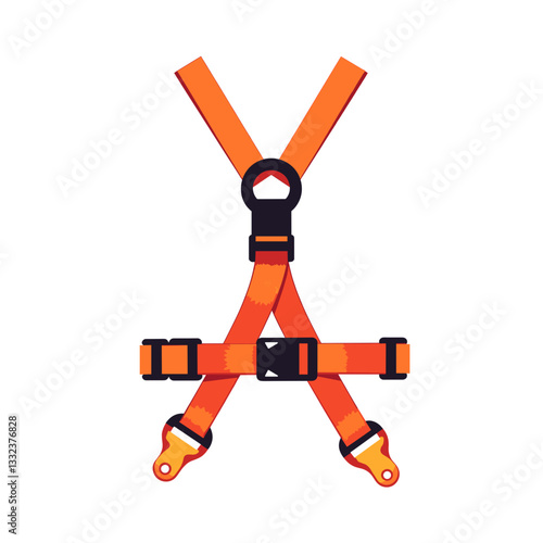 Colorful ratchet straps on white background, functional equipment design