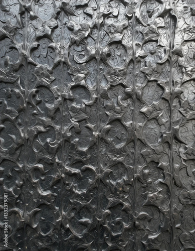 Metal background. Pattern for wallpapers, covers, wall decorations. Oil paint