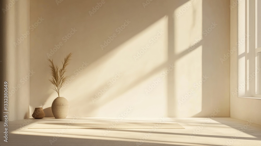 Fototapeta premium Neutral Studio Setting with Text Space