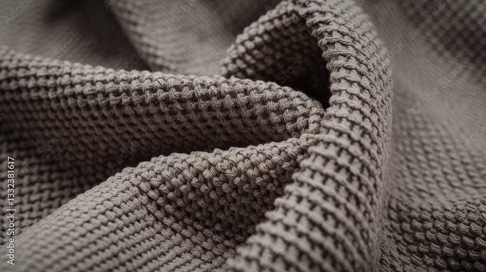 Fototapeta premium Woven Fabric Macro: Intricate Thread Texture macro photography of woven fabric