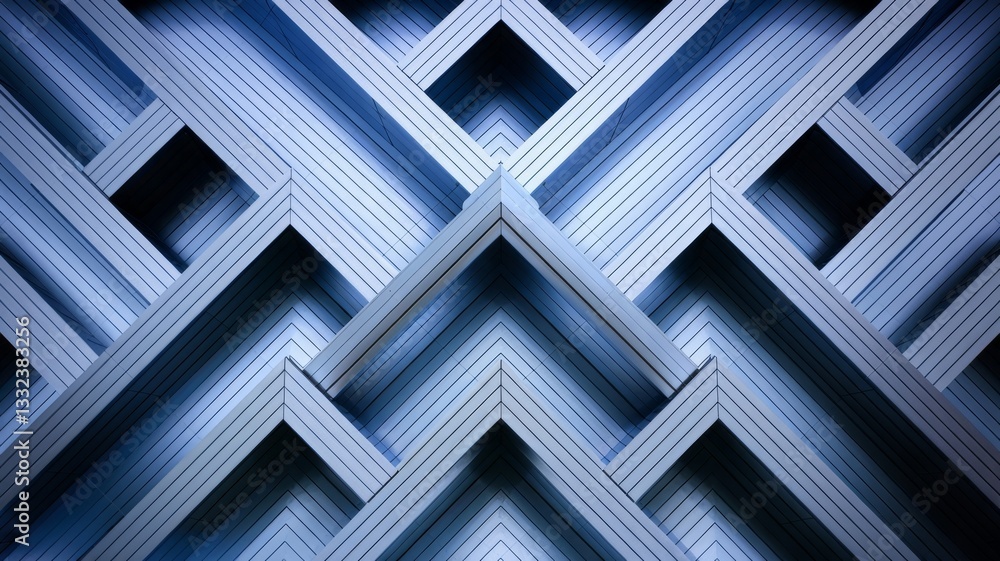 Abstract Geometric Lines: Intricate Pattern on Deep Blue Background Abstract Geometric Lines: Intricate Pattern on Deep Blue Background