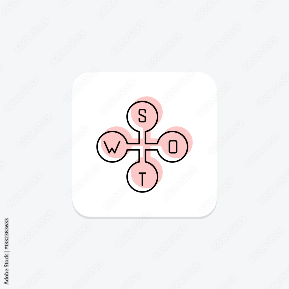 Swot Analysis, vector, pixel perfect, illustrator file Swot Analysis, vector, pixel perfect, illustrator file