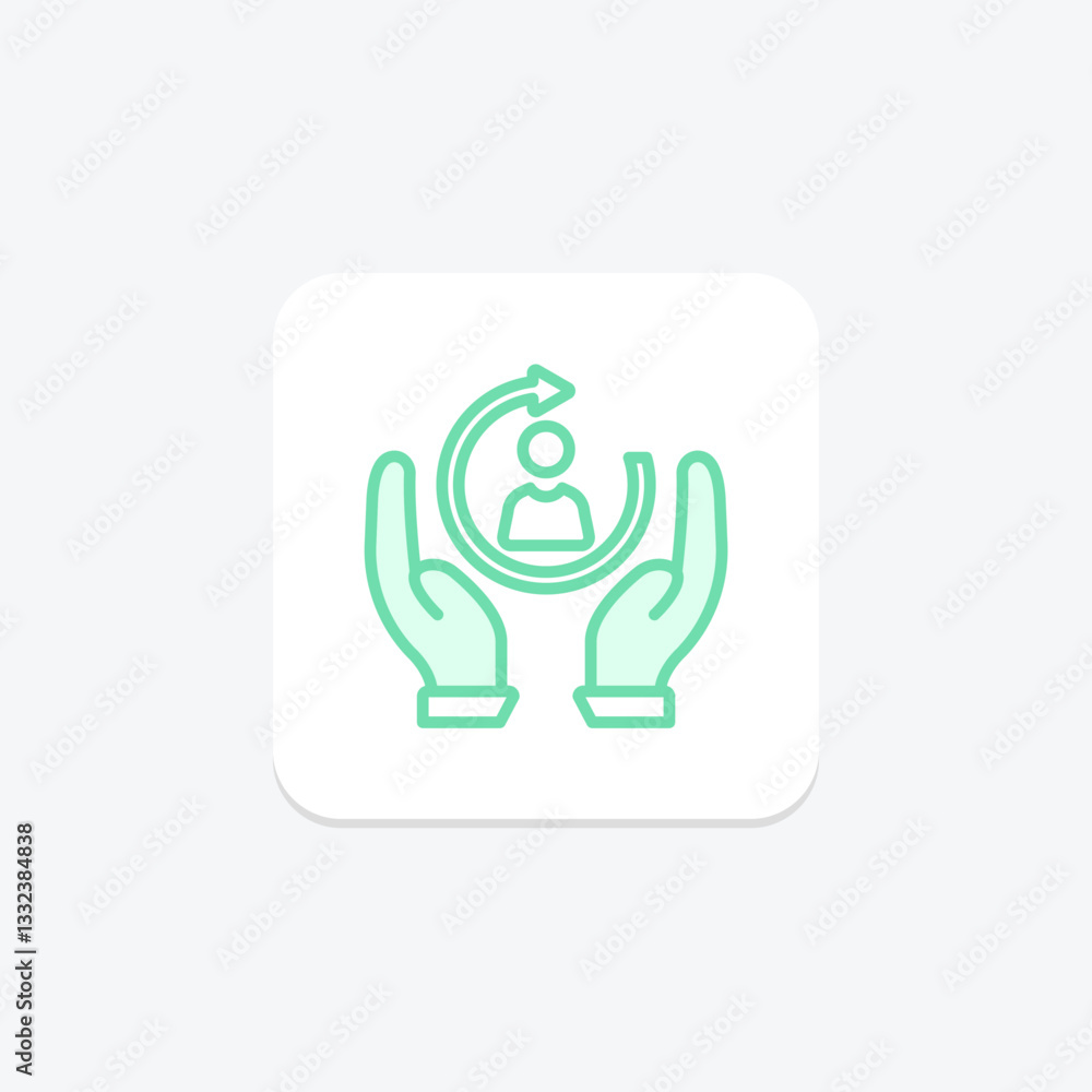 Customer Retention, vector, pixel perfect, illustrator file Customer Retention, vector, pixel perfect, illustrator file