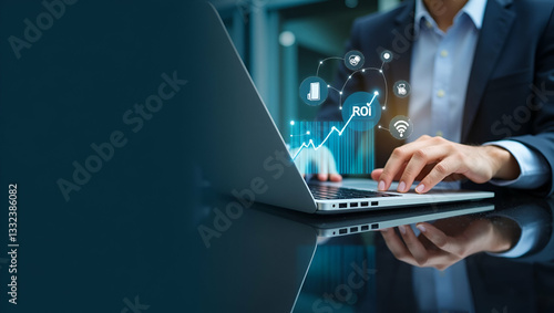 Analyzing ROI: Flat Hand Typing on Laptop with Holographic Graphs