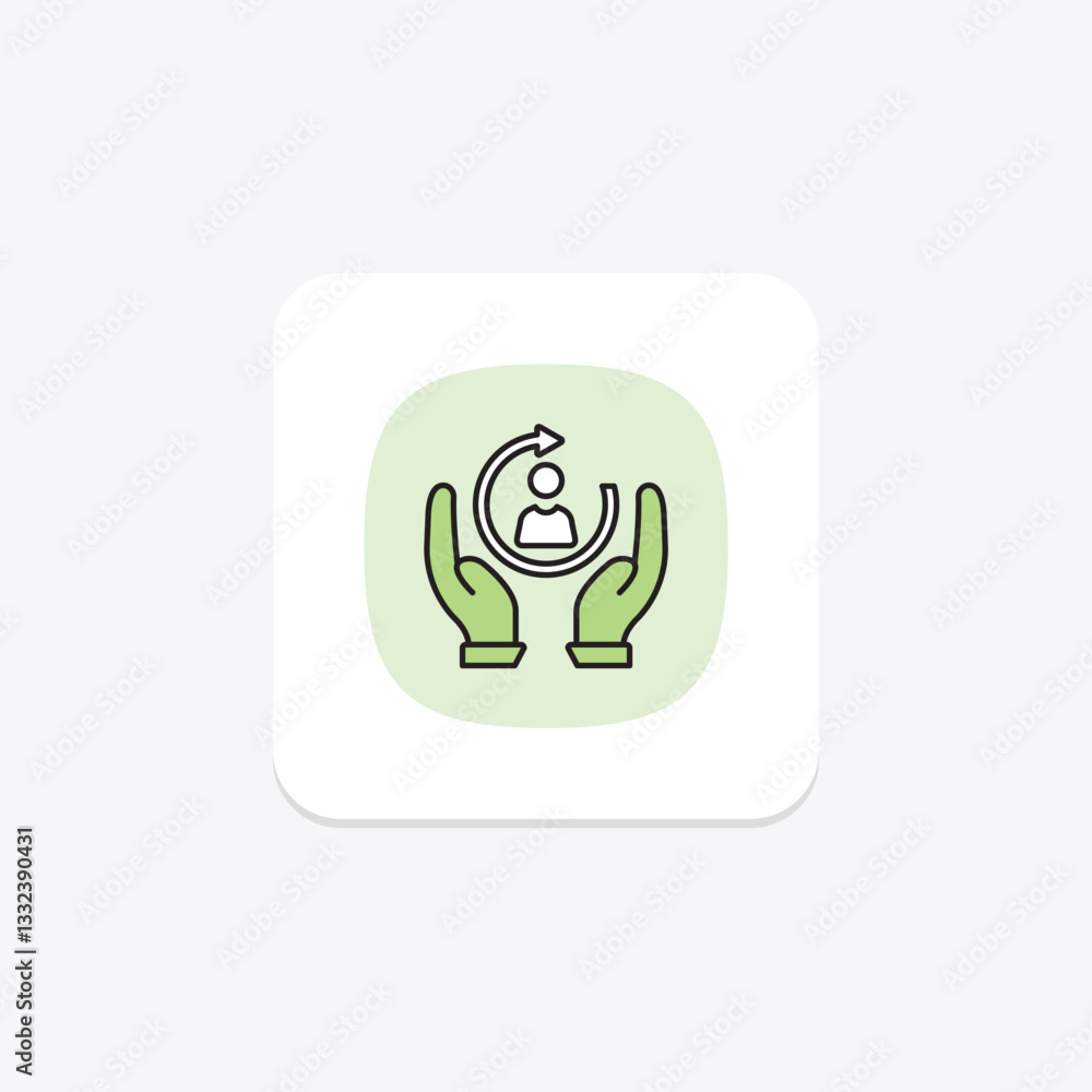 Customer Retention, vector, pixel perfect, illustrator file Customer Retention, vector, pixel perfect, illustrator file