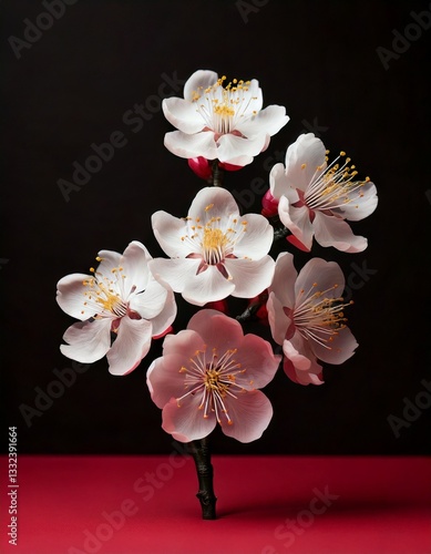 Cherry blossoms on the red_(4)