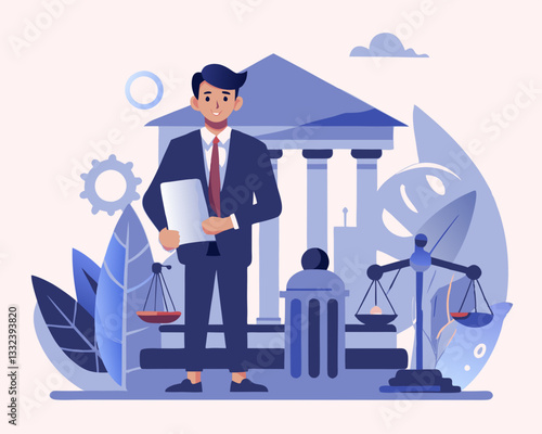 Regulations, Legal Compliance, Government Lawsuit, Justice System, and Business Authority Concept