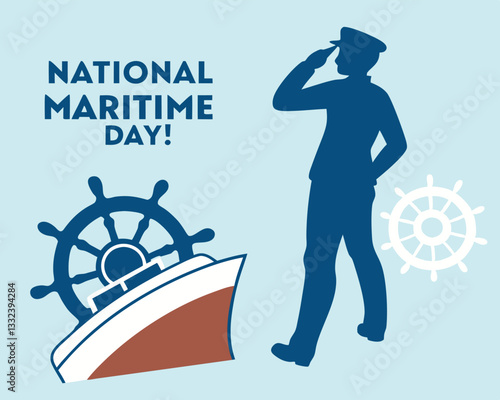 Wallpaper Mural National Maritime Day Illustration: Honoring Seafarers and the Maritime Industry Torontodigital.ca