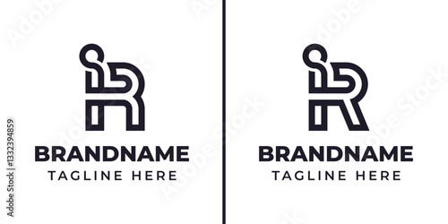 Letters RI or IR Monogram Logo, suitable for any brand with IR or RI initials