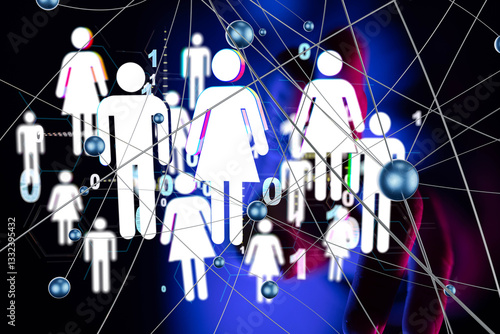 Abstract technology group a...