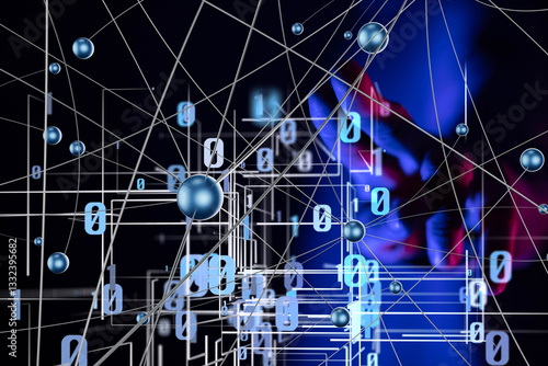 Global network. Blockchain....