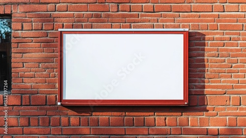 Wallpaper Mural Whiteboard mounted on brick surface Torontodigital.ca