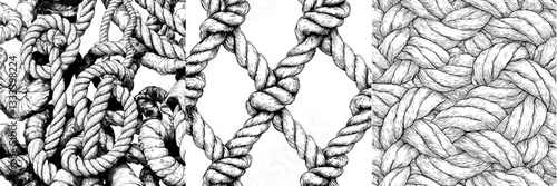 A hand drawn illustration of ropes, executed in a modern sketch style
