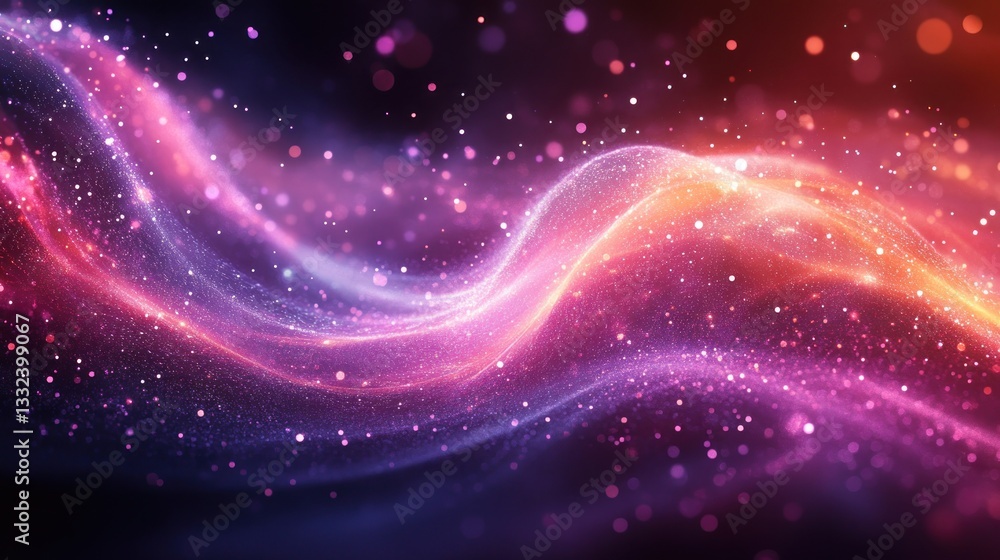 Fototapeta premium Abstract swirling glowing particles