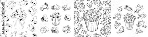 Modern illustration in a pop corn sketch style, mimicking an old hand drawn engraving