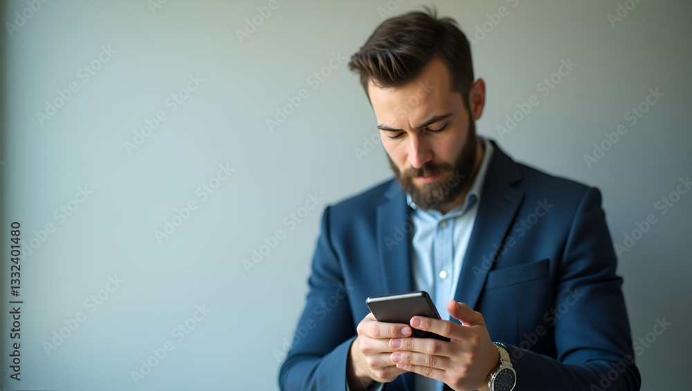 Man Using Smartphone for Online Payments: Digital Banking Concept Man Using Smartphone for Online Payments: Digital Banking Concept