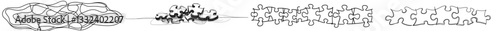 The modern puzzle icon features a continuous line drawing, along with the conundrum icon set against a modern background, and a teamwork icon, all outlined in a continuous line that forms a missing