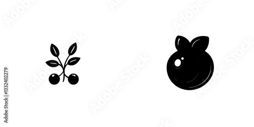 Hand-drawn whortleberry illustration