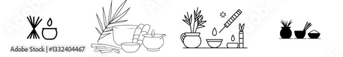 Greeting arts with sugar cane, clay pot designs, milk, and harvest for Indian traditional weddings and Hindu Pongal celebrations