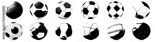 Deflated ball icons come in the form of comfortable bean bag chairs shaped like different sports balls, providing a fun and relaxing place to sit