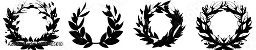 A golden laurel wreath featuring leaves and berries serves as a modern, isolated badge or award icon, signifying victory, achievement, honor, or prestige in various contexts, including gaming apps