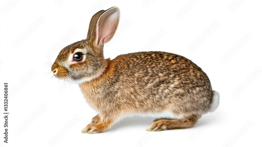 Fototapeta premium Happy easter day bunny and eggs nature rabbit scene spring vibe