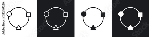 Adaptation icon symbol collection on white background.