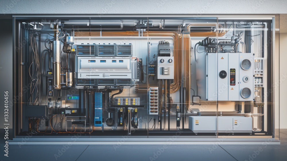 Futuristic Industrial Machinery: A Detailed 3D Render of Complex Engineering Futuristic Industrial Machinery: A Detailed 3D Render of Complex Engineering